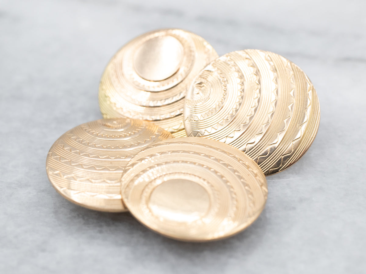 Vintage Etched Patterned Cufflinks