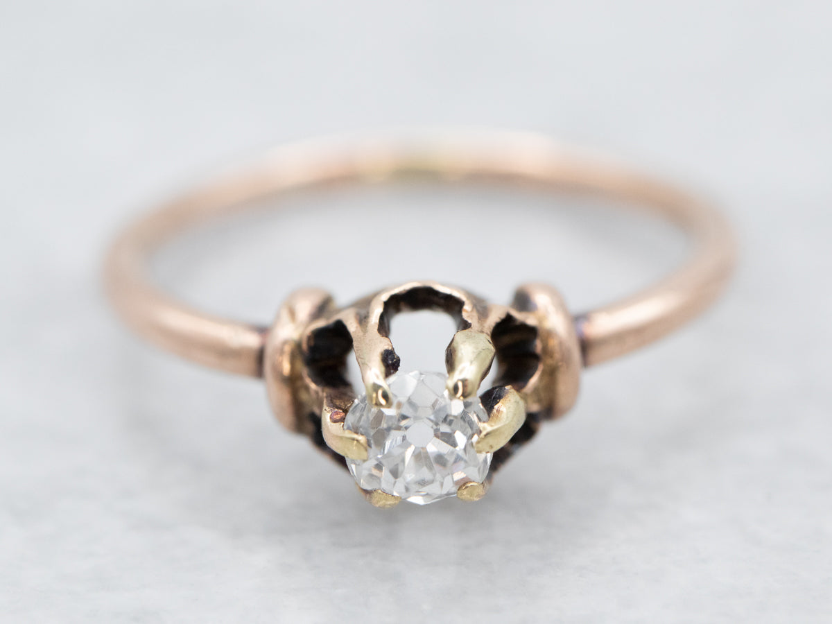 Victorian Old Mine Cut Diamond Engagement Ring