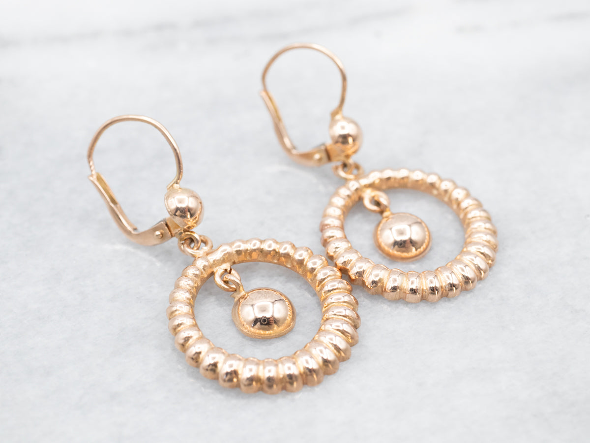 Simply Chic Rose Gold Drop Earrings