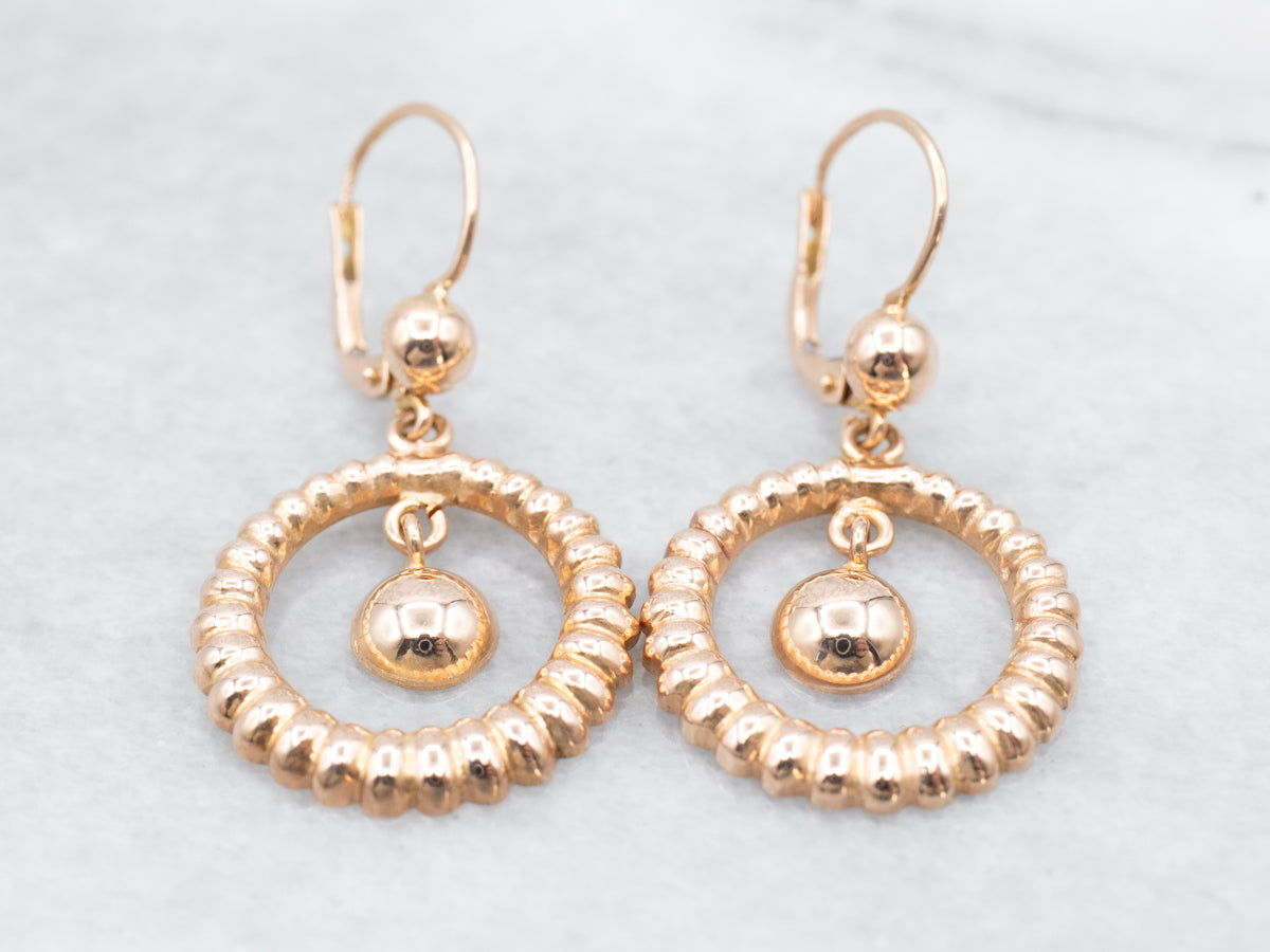 Simply Chic Rose Gold Drop Earrings