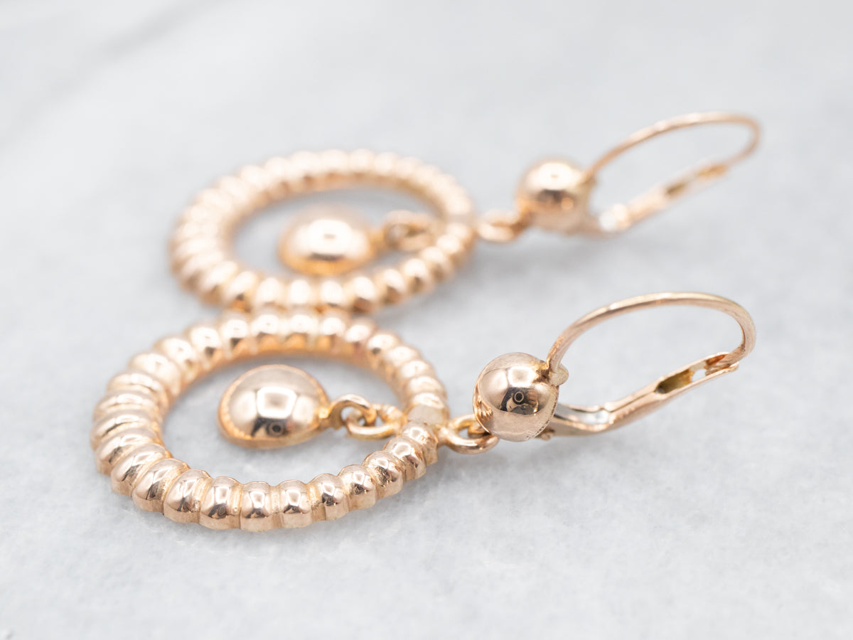 Simply Chic Rose Gold Drop Earrings