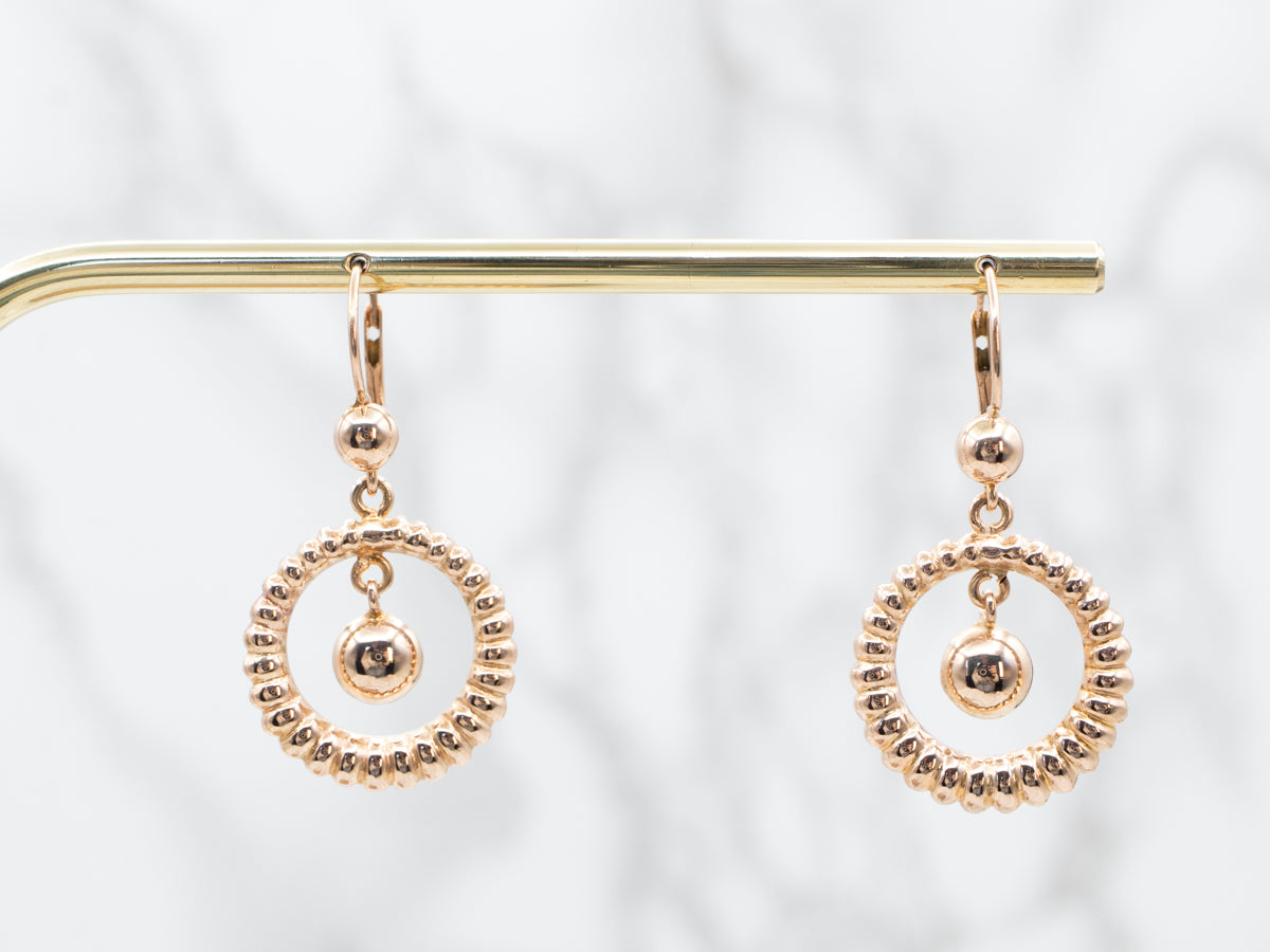 Simply Chic Rose Gold Drop Earrings