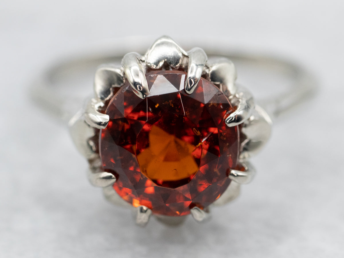 Deep Red Hessonite Garnet Eleanor Cocktail Ring