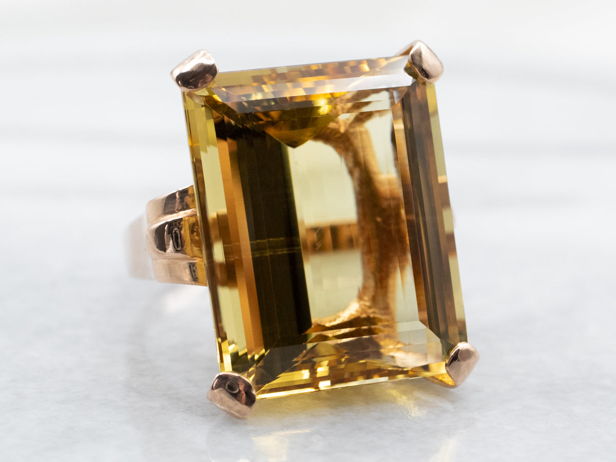 Bold Citrine Cocktail Ring