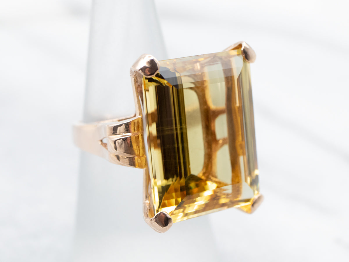 Bold Citrine Cocktail Ring