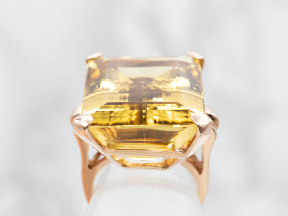 Bold Citrine Cocktail Ring