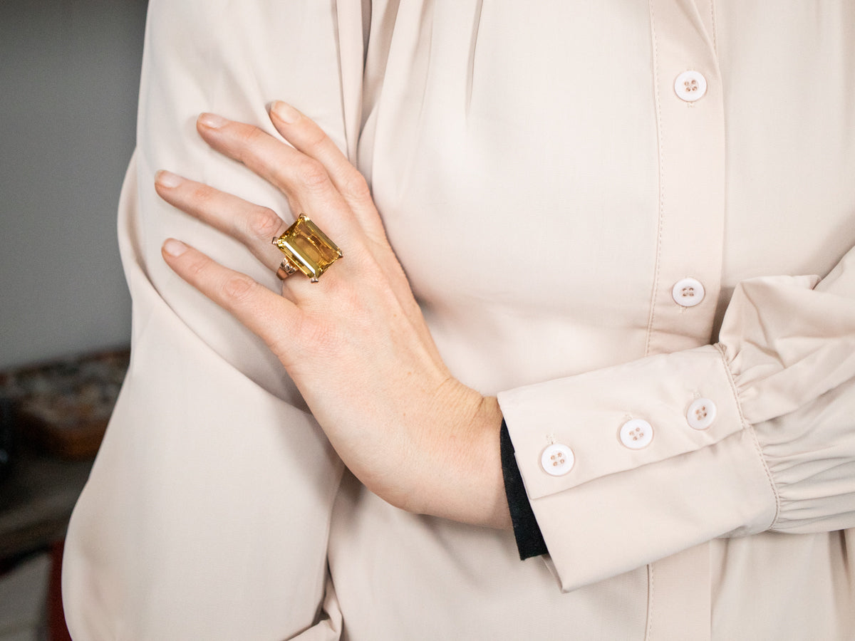 Bold Citrine Cocktail Ring