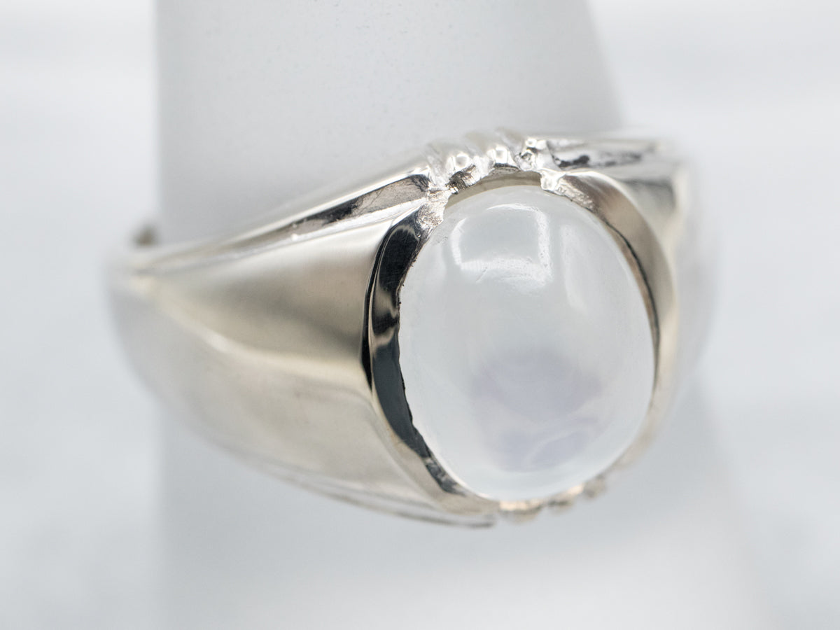Solitaire moonstone ring deals