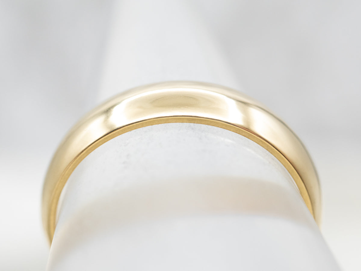 Unisex 18K Yellow Gold Classic Band