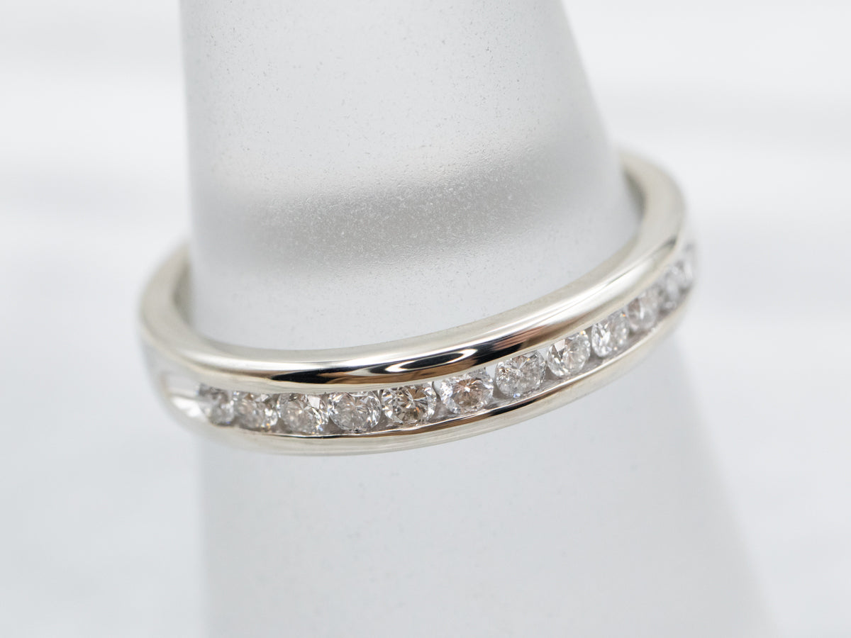 White Gold Channel Set Diamond Band