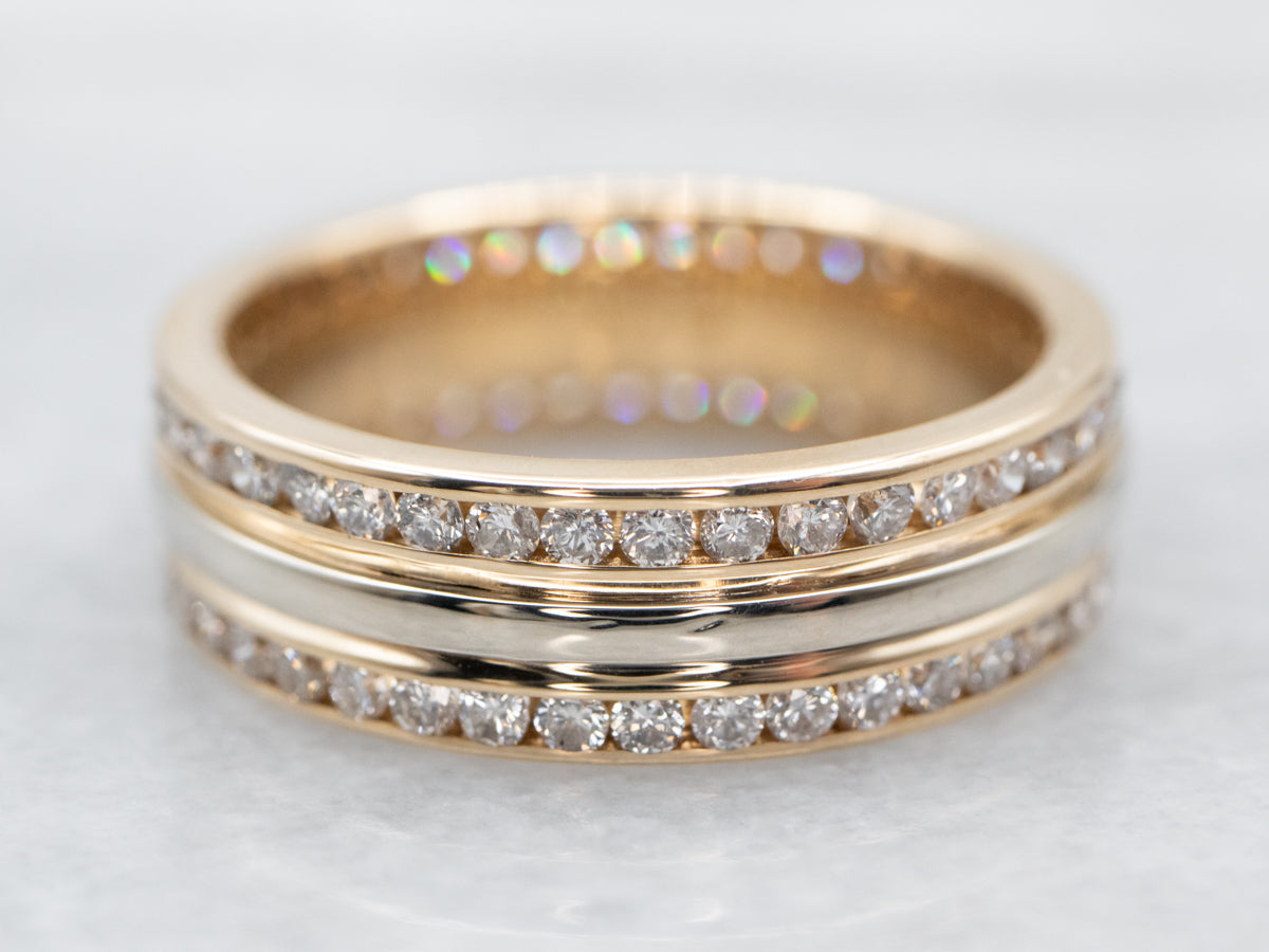 Double Row Diamond Eternity Band