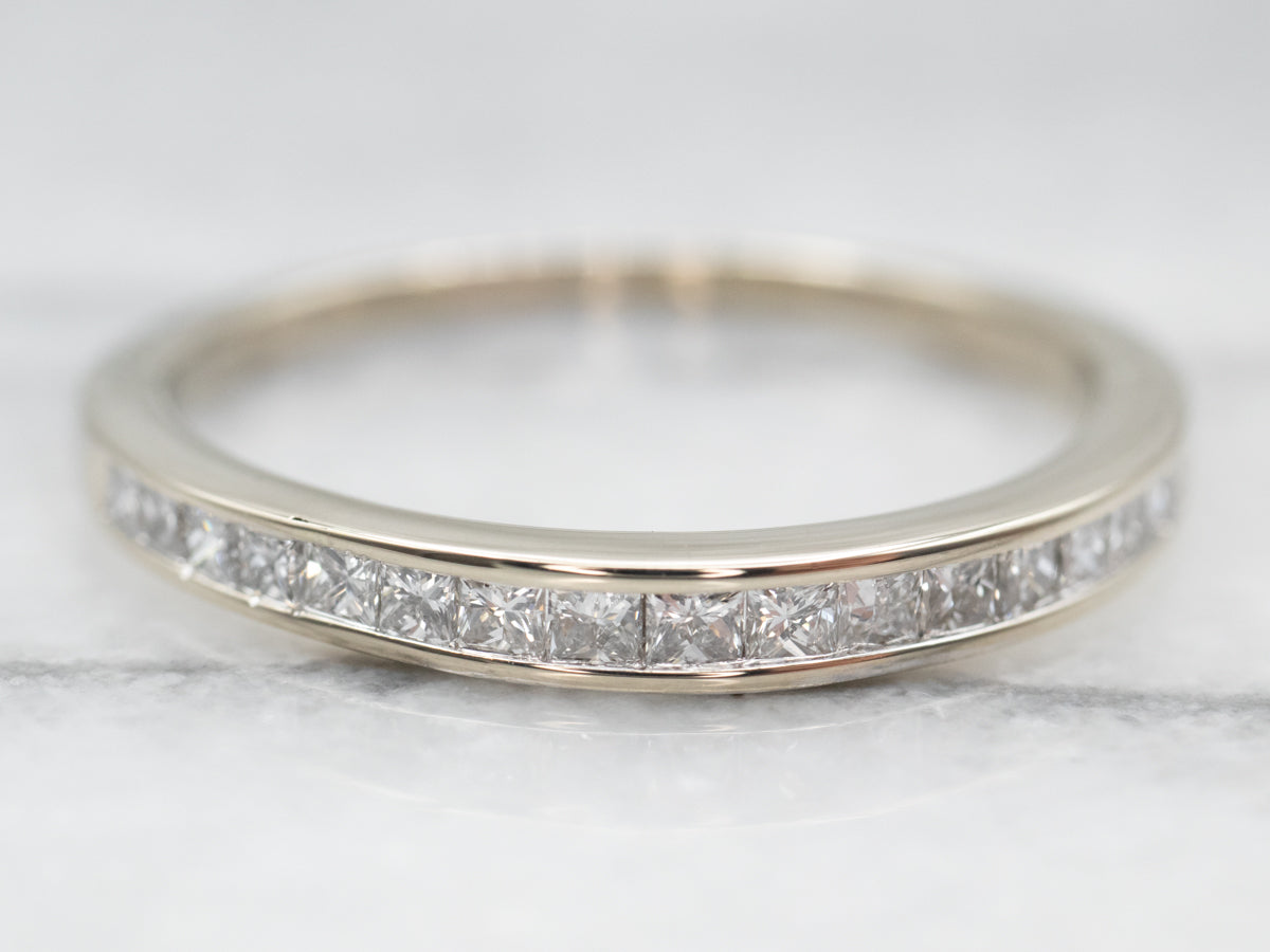 Seamless Princess Cut Diamond Wedding Band