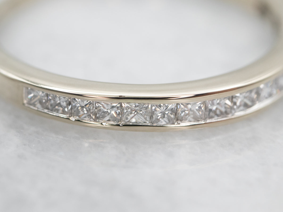 Seamless Princess Cut Diamond Wedding Band