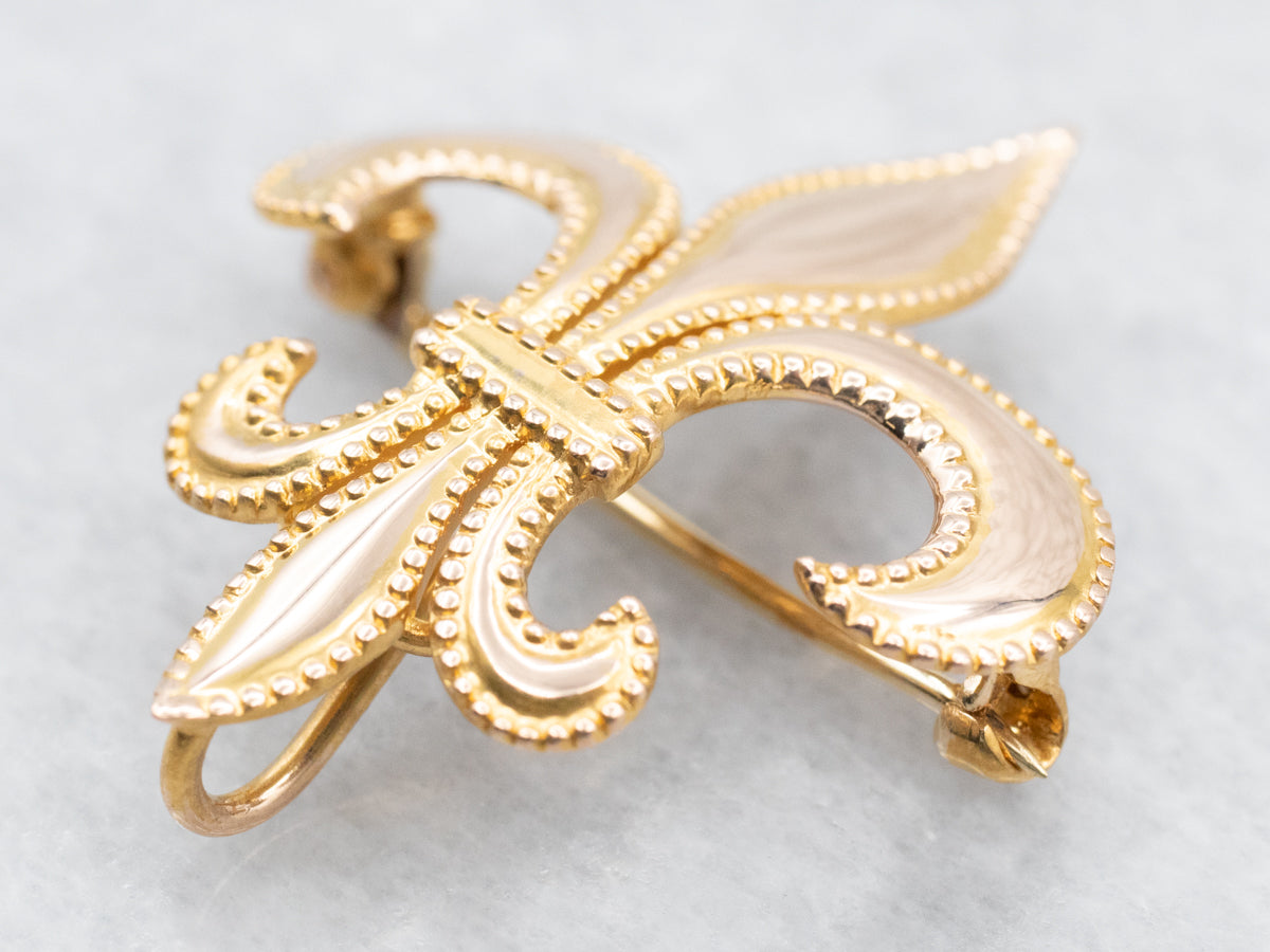 Victorian Fleur De Lis Brooch