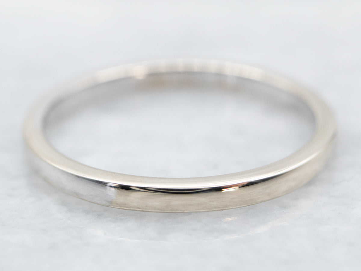 Classic White Gold Wedding Band