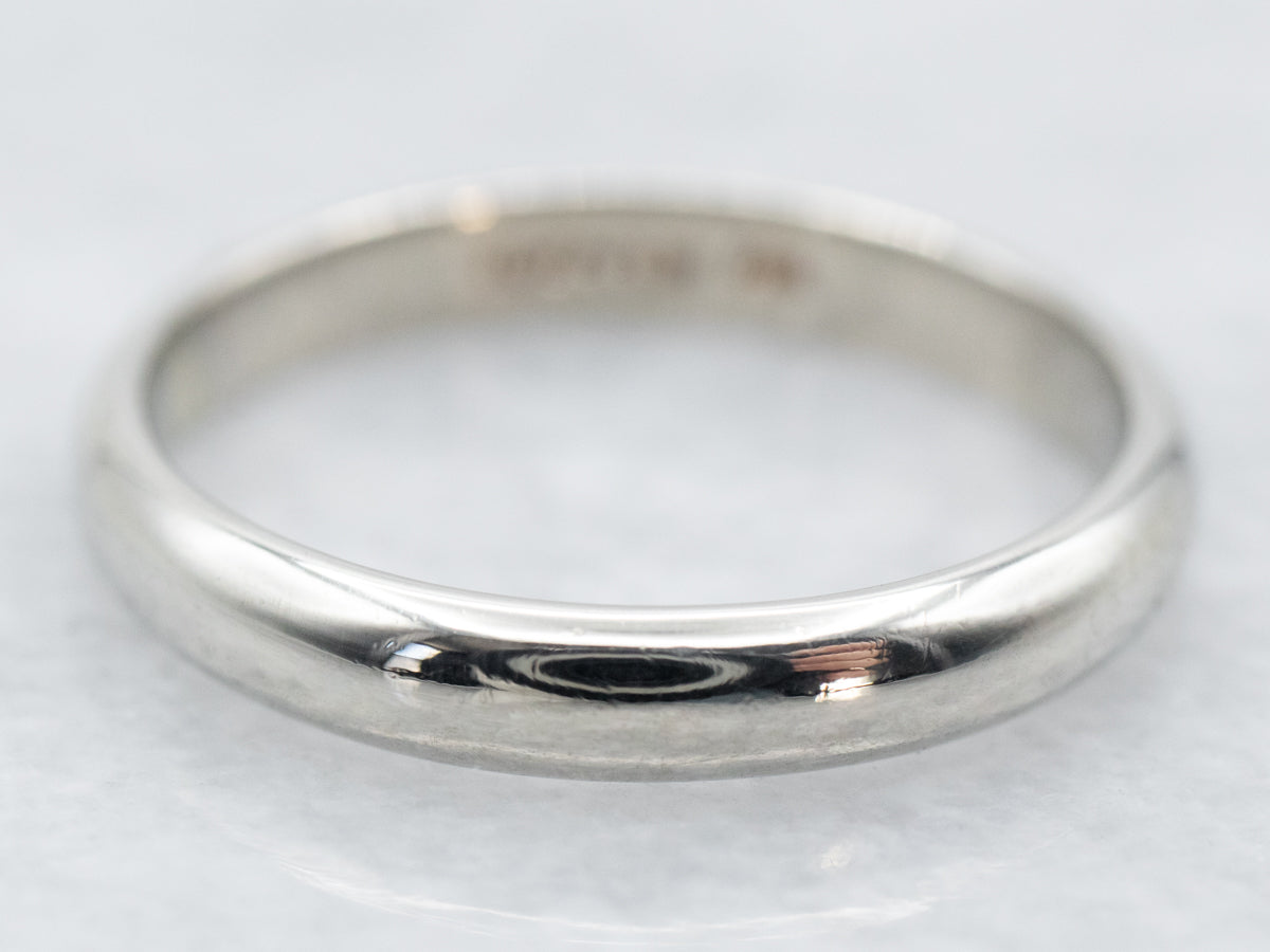 Classic White Gold Wedding Band