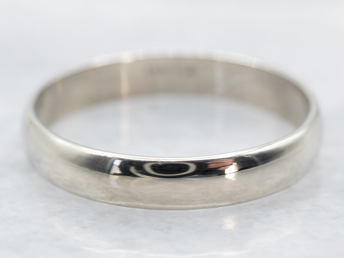 Classic White Gold Wedding Band