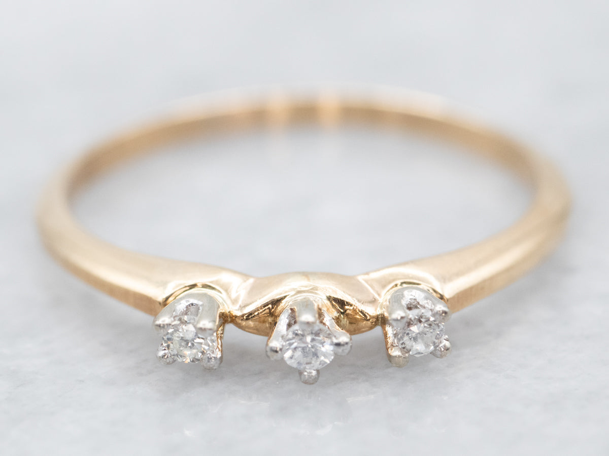 Dainty Triple Diamond Ring