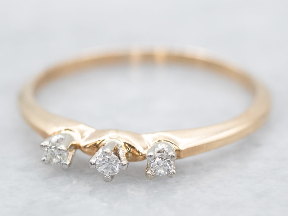 Dainty Triple Diamond Ring