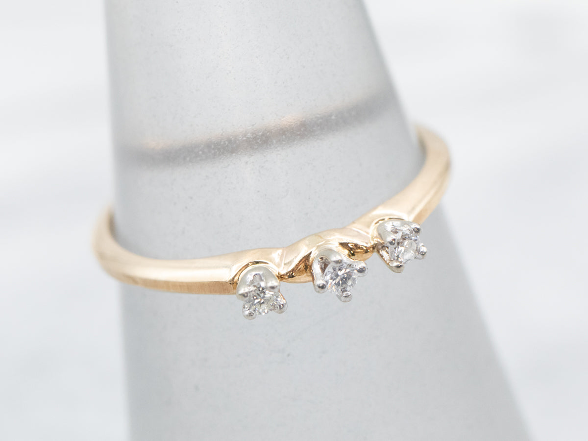 Dainty Triple Diamond Ring