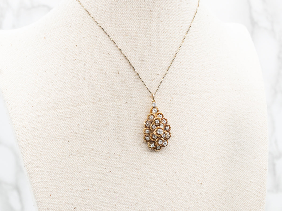 Nautical Diamond Cluster Pendant