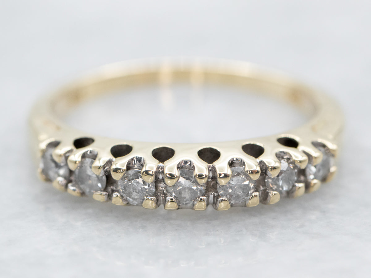 10K Yellow Gold Diamond Encrusted Band Ring