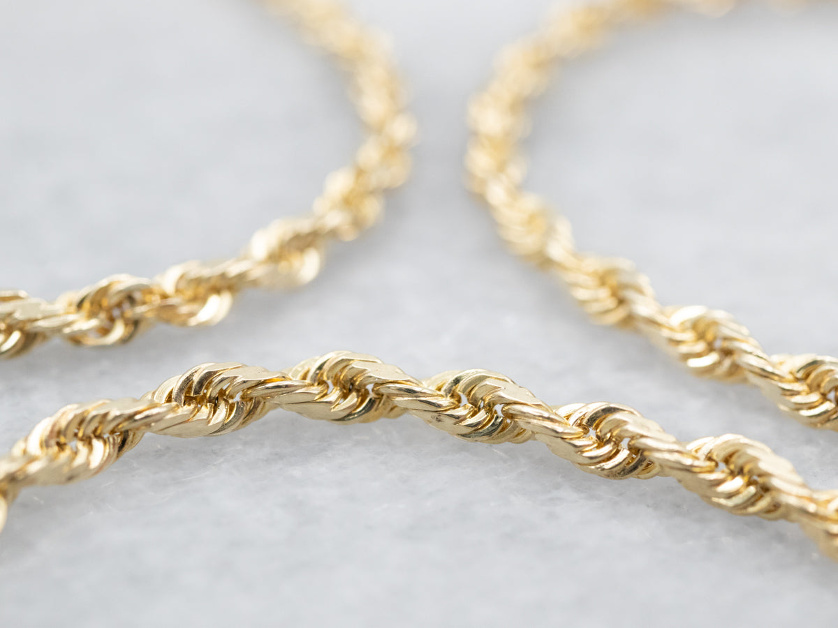 Spectacular Yellow Gold Rope Twist Chain