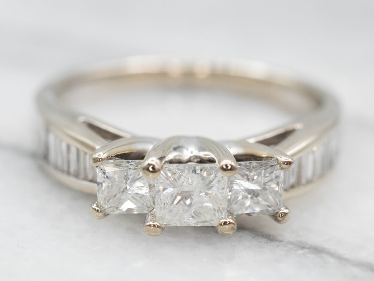 Modern Princess Cut Diamond Engagement Ring