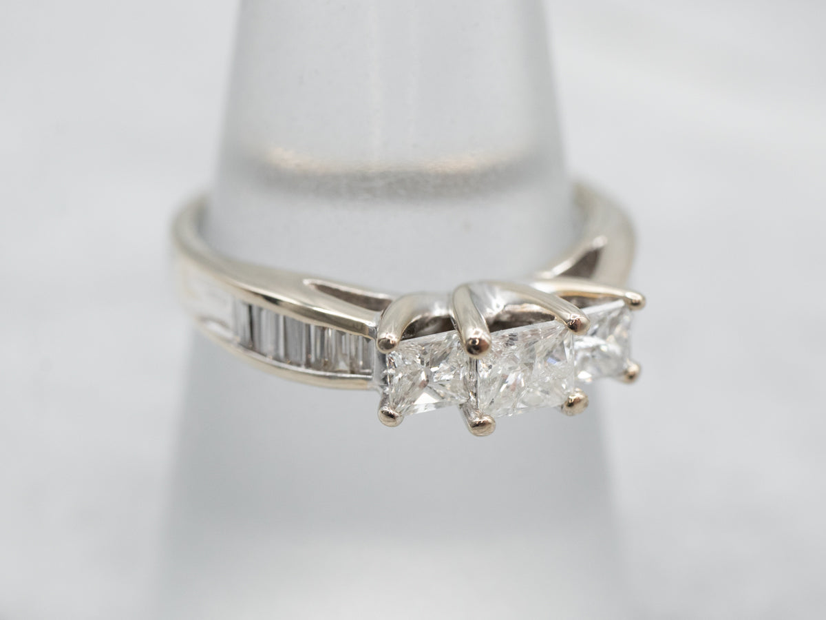 Modern Princess Cut Diamond Engagement Ring