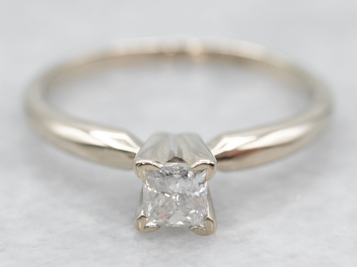 Simple Princess Cut Diamond Engagement Ring