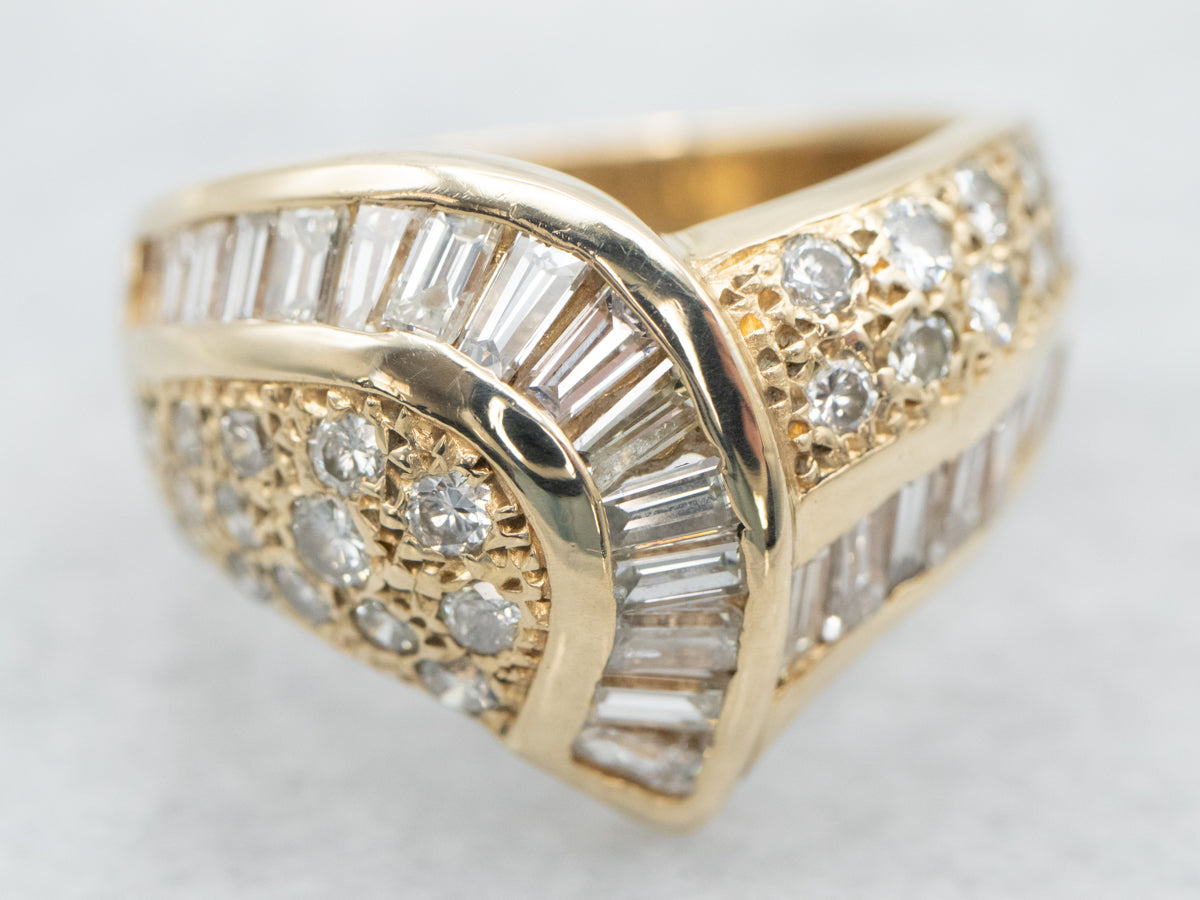 Modernist Gold Diamond Cocktail Band