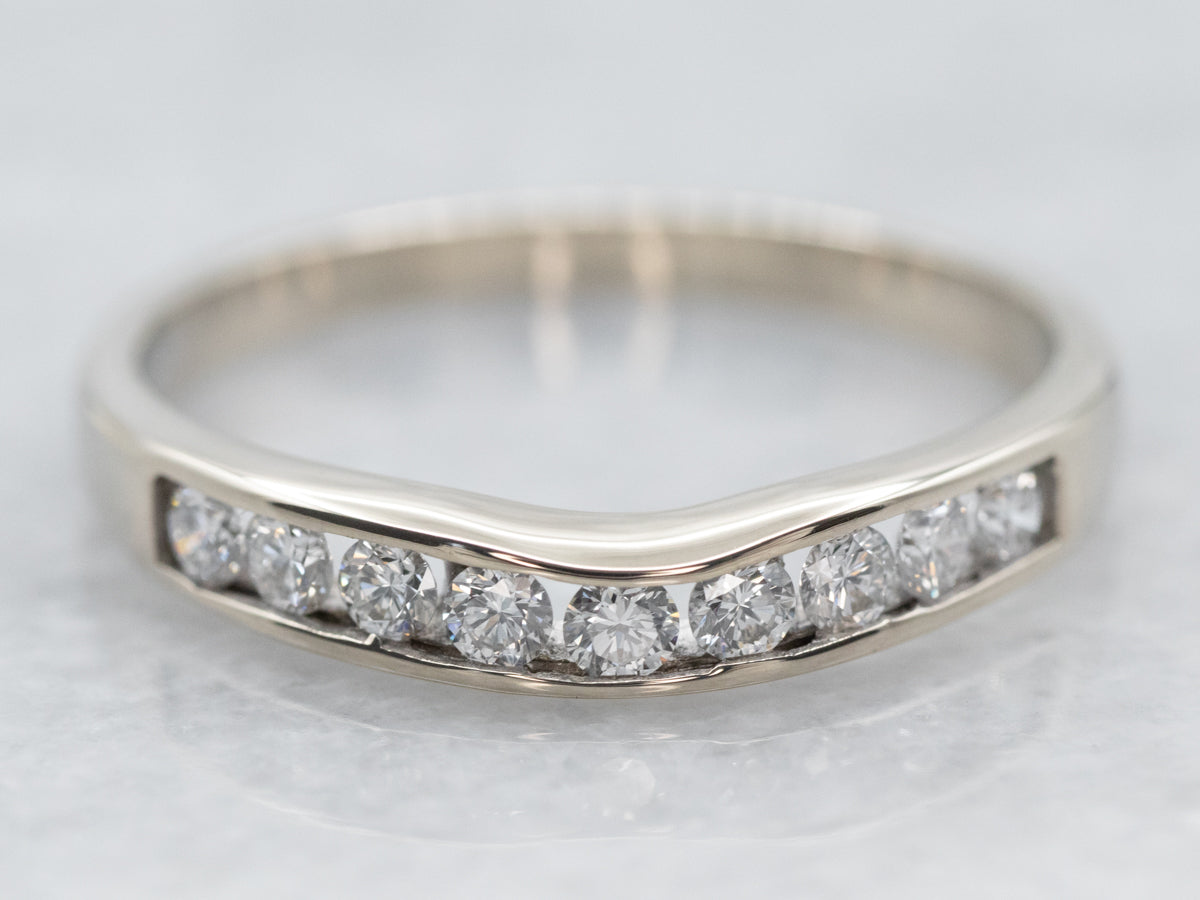 Curved Channel Set Diamond Band