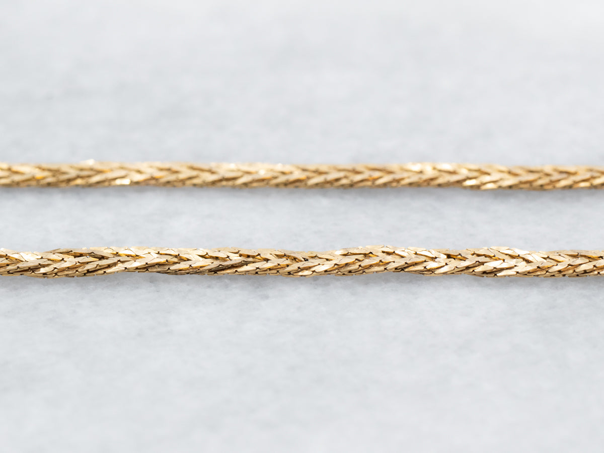 Braided 14K Gold Chain Necklace