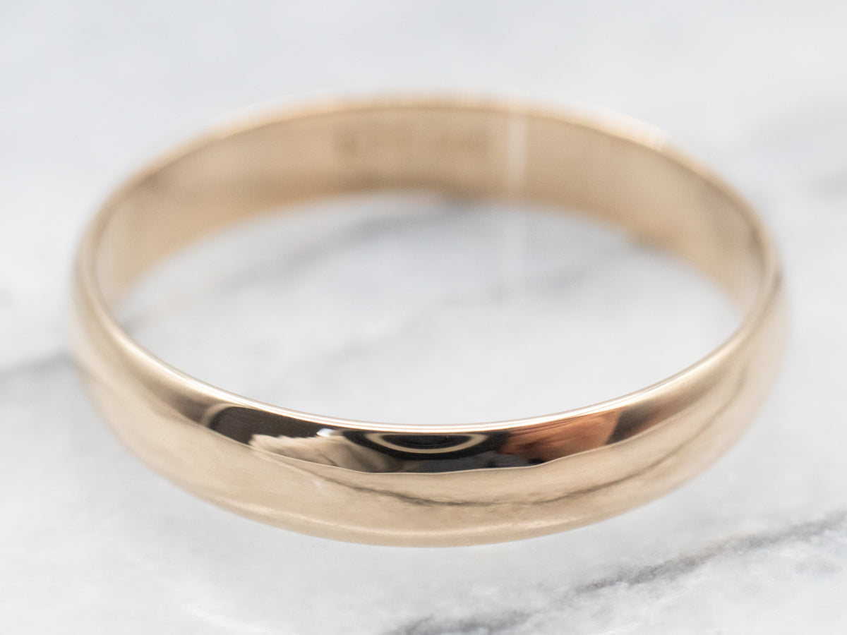 Yellow Gold Plain Wedding Band