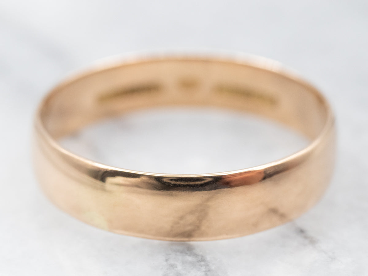 Yellow Gold Plain Wedding Band