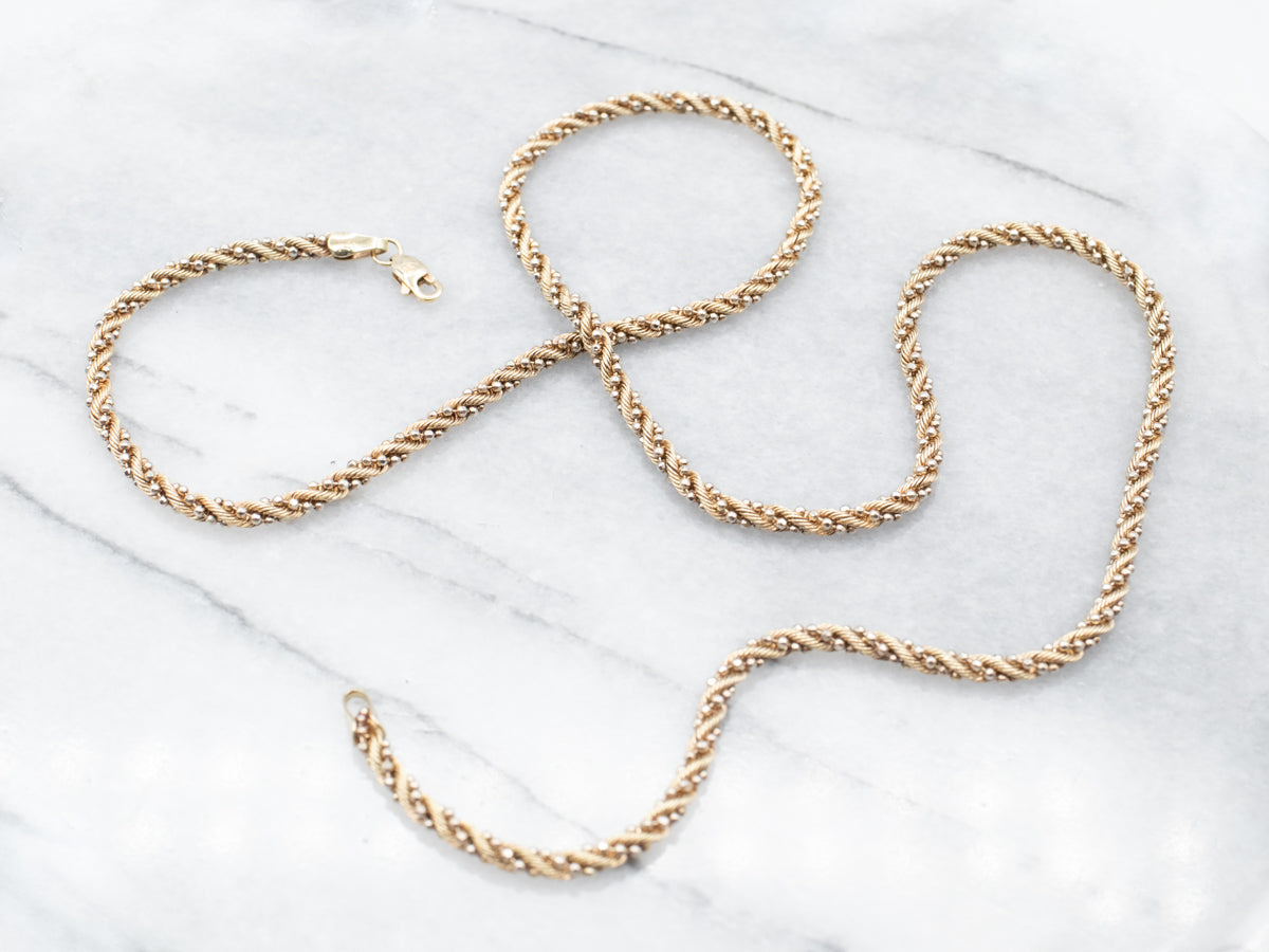 Yellow Gold Rope Twist Chain