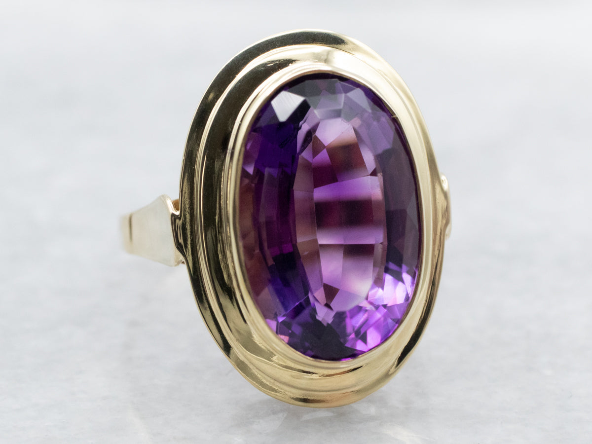 Vintage Amethyst Solitaire Ring