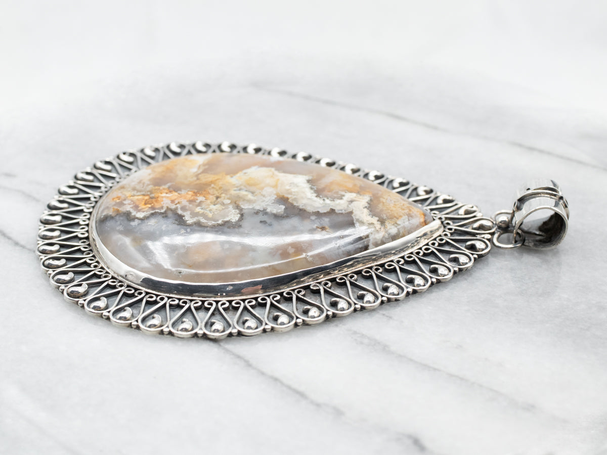 Offers Sterling Agate Pendant