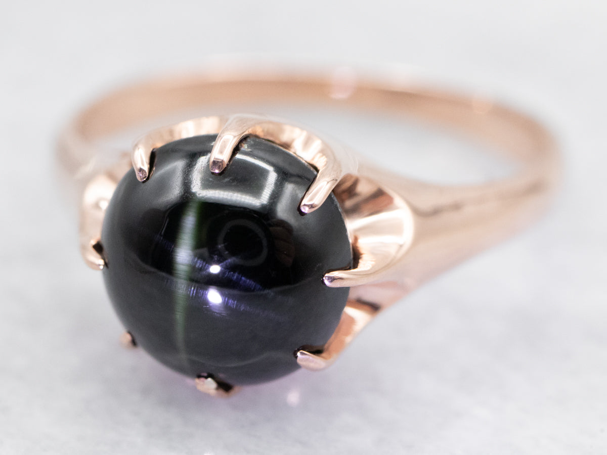 Rose Gold Cat&#39;s Eye Kornerupine Ring