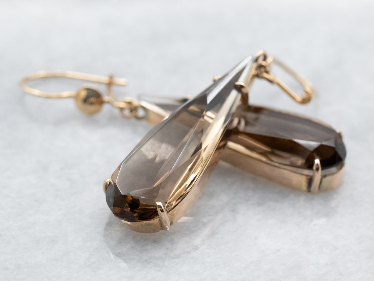 Fantastic Smoky Quartz Drop Earrings