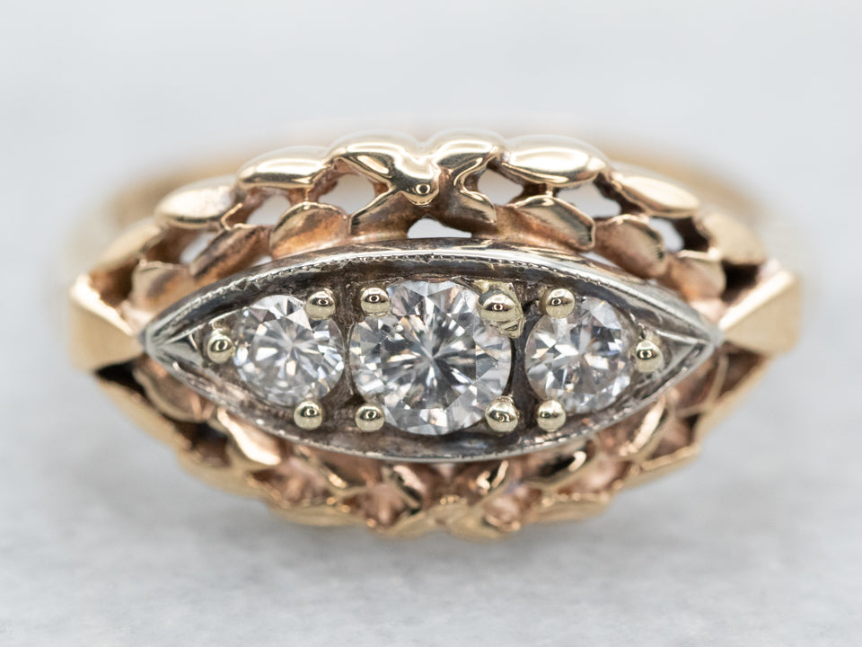 Retro Era Diamond Band Ring