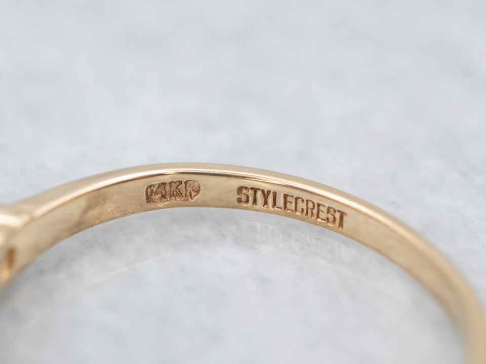 Gold Bar Set Diamond Band