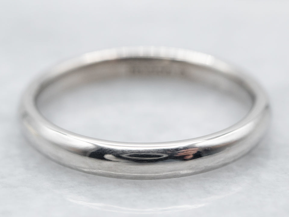 Plain Unisex Platinum Band