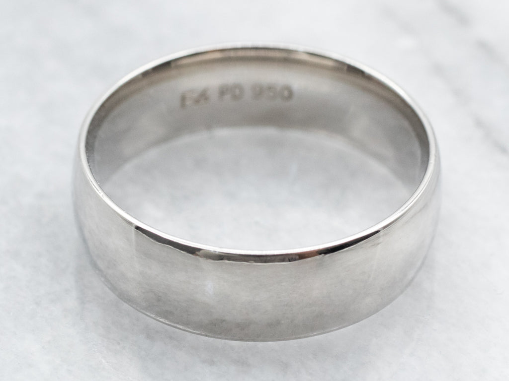 Polished Platinum Wedding Band