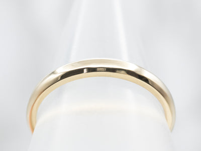 Classic Yellow Gold Band