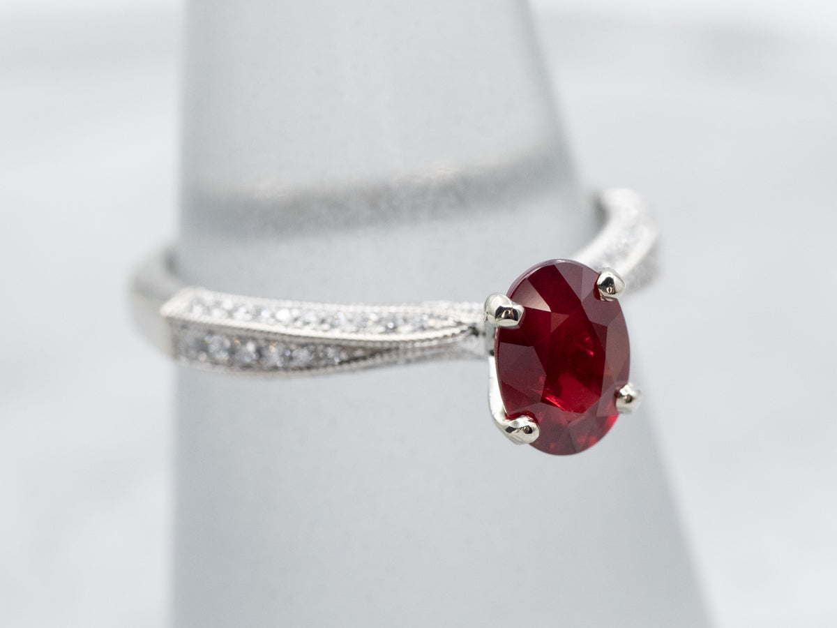 GIA Certified Ruby and Diamond Ring (stone only)