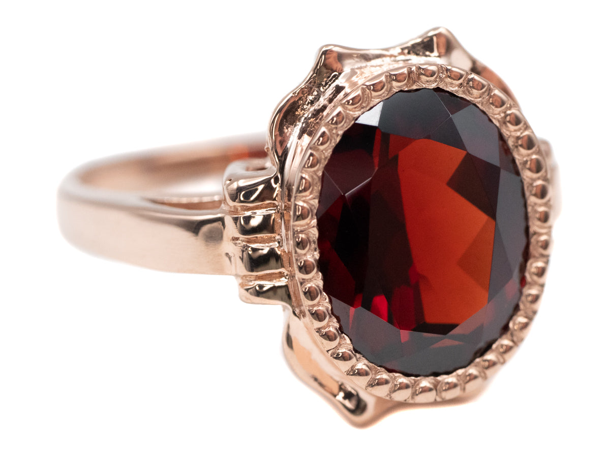 The Rose Gold Garnet Peggy Ring