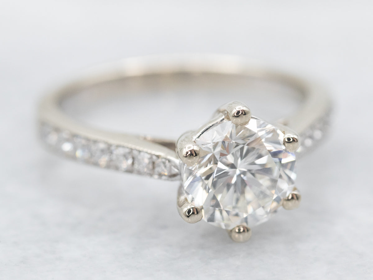 Classic Diamond White Gold Engagement Ring