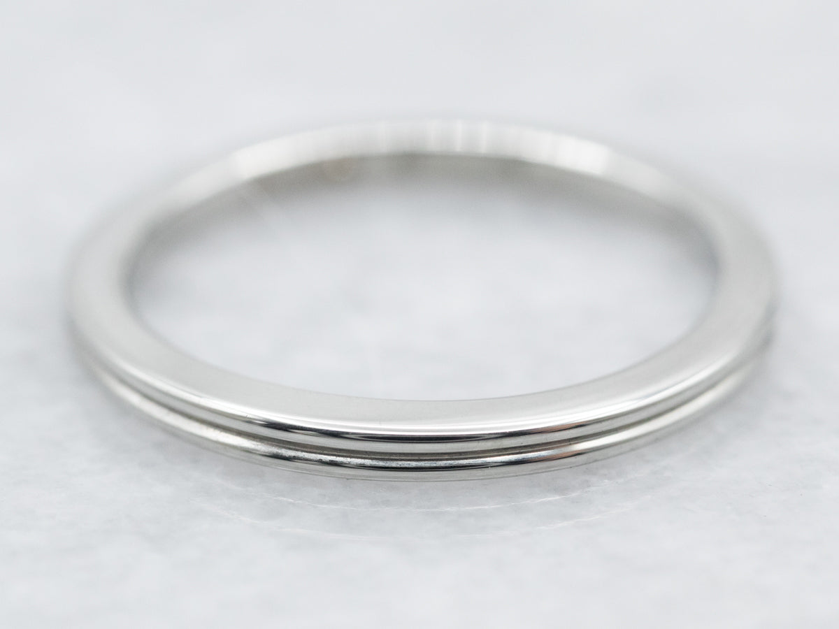 Vintage Orange Blossom 18-Karat White Gold Band