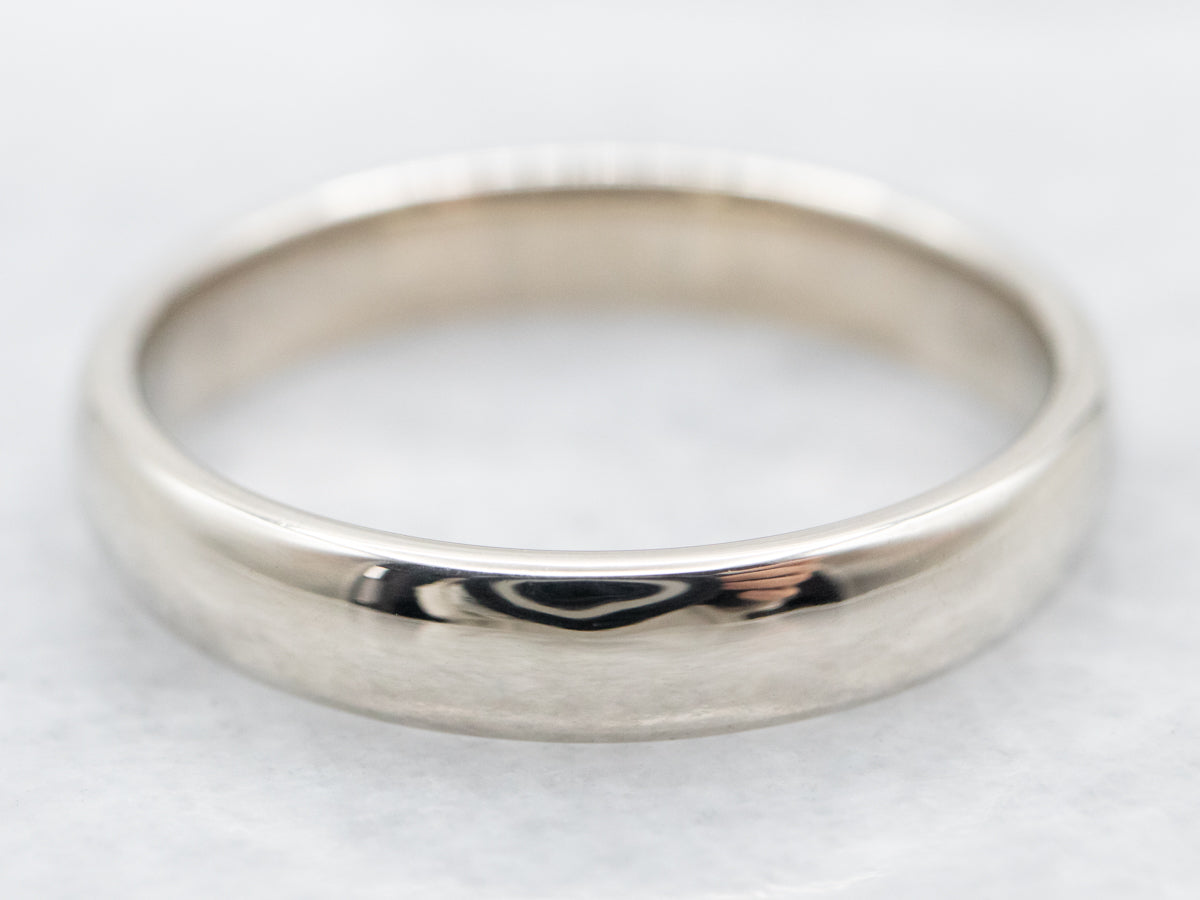 Plain White Gold Band